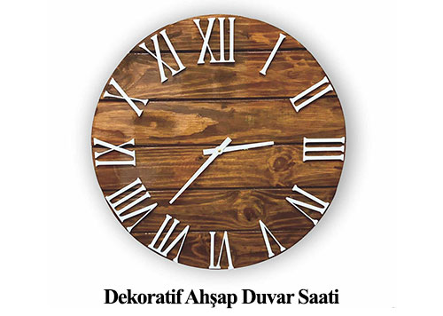 Dekoratif Ahşap Duvar Saati